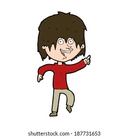 niño feliz de dibujos animados
