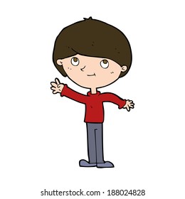 niño feliz de dibujos animados