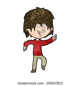 niño feliz de dibujos animados