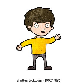 niño feliz de dibujos animados