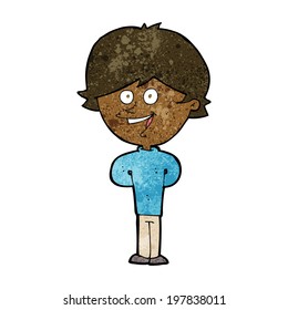 cartoon happy boy