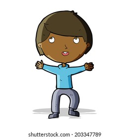 cartoon happy boy