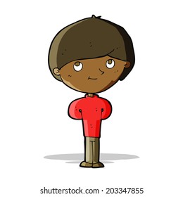 niño feliz de dibujos animados