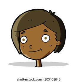 niño feliz de dibujos animados