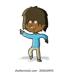 niño feliz de dibujos animados