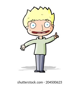 niño feliz de dibujos animados