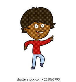 niño feliz de dibujos animados