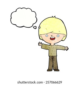 niño feliz de dibujos animados