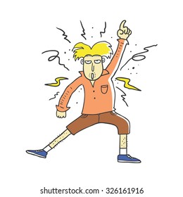 cartoon happy boy
