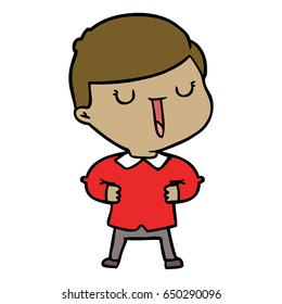 niño feliz de dibujos animados