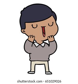 cartoon happy boy