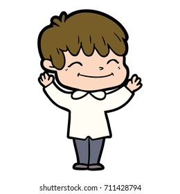 cartoon happy boy