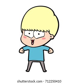 niño feliz de dibujos animados