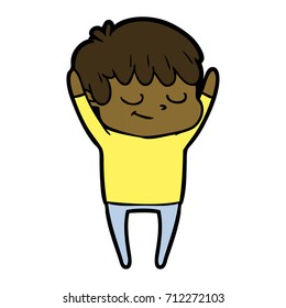 niño feliz de dibujos animados