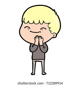 cartoon happy boy