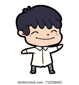 cartoon happy boy
