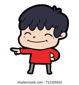 cartoon happy boy