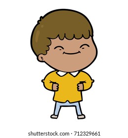 niño feliz de dibujos animados
