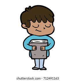 niño feliz de dibujos animados