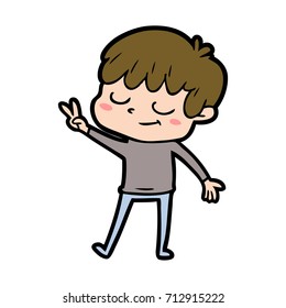 cartoon happy boy