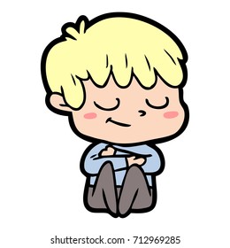 niño feliz de dibujos animados