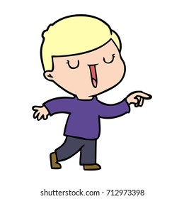 cartoon happy boy