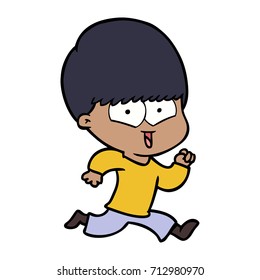 niño feliz de dibujos animados