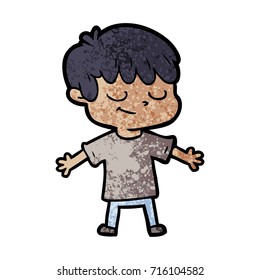 cartoon happy boy