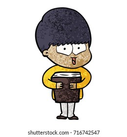 niño feliz de dibujos animados