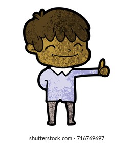 niño feliz de dibujos animados