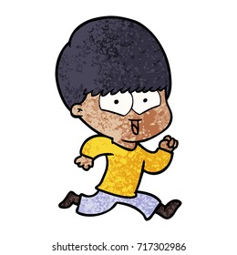 niño feliz de dibujos animados