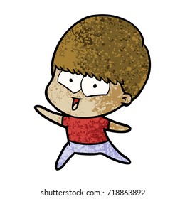 niño feliz de dibujos animados