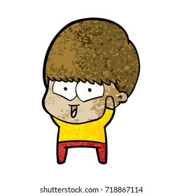 cartoon happy boy