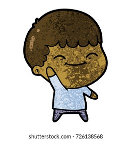 cartoon happy boy
