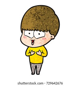 niño feliz de dibujos animados