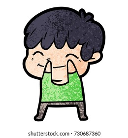 niño feliz de dibujos animados