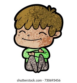cartoon happy boy