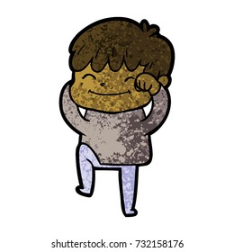 cartoon happy boy