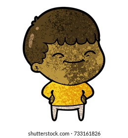 niño feliz de dibujos animados