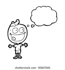niño feliz de dibujos animados