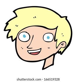 cartoon happy boy face