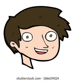 cartoon happy boy face