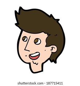 caricatura cara de niño feliz
