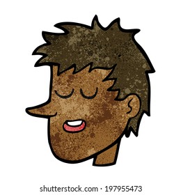 caricatura cara de niño feliz