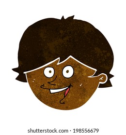 cartoon happy boy face