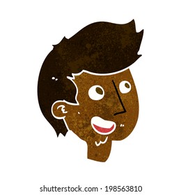 cartoon happy boy face
