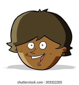 cartoon happy boy face