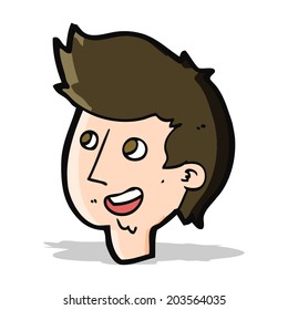 caricatura cara de niño feliz
