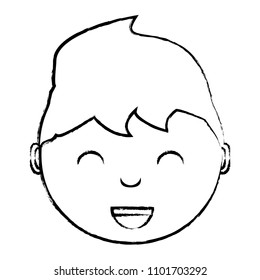 cartoon happy boy icon