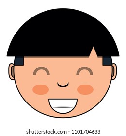 cartoon happy boy icon
